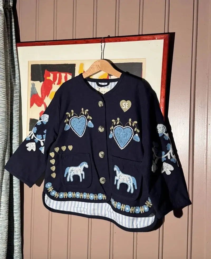 Sissel Edelbo - Maggie Mini Jacket Se 2064 - Navy Horses