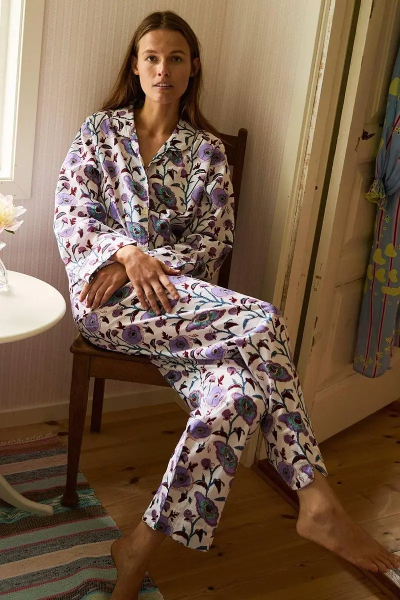 Sissel Edelbo - Nuit Pyjamas Set SE 1784 - Purple Flower