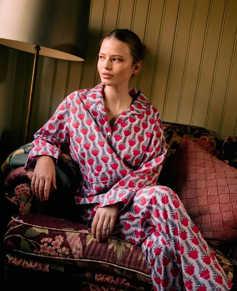 Sissel Edelbo - Nuit Pyjamas Set SE 2032 - Red lavender
