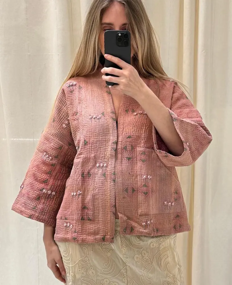 Sissel Edelbo - Tyler Sequins Jacket SE 1058-9 - Pink Flowers No. 22