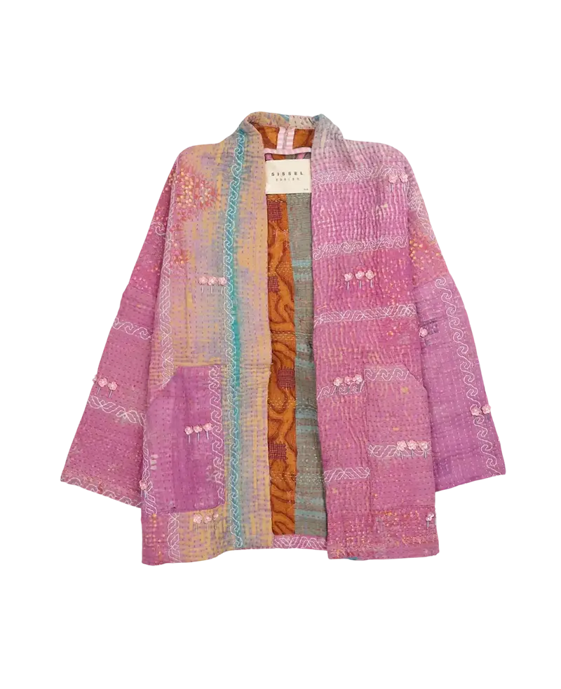 Sissel Edelbo - Tyler Sequins Jacket SE 1058-9 - Pink Flowers No. 30
