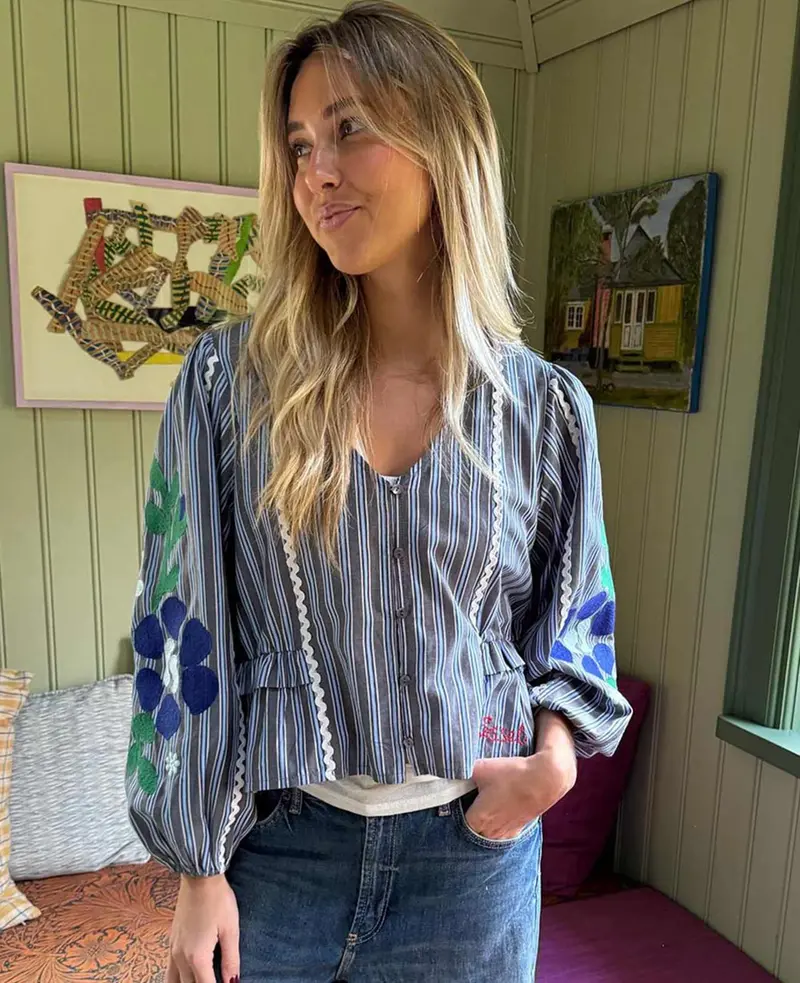 Sissel Edelbo - Veda Top Se 2044 - Grey Stripes