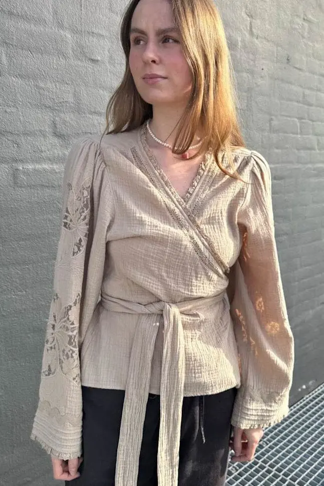 Sissel Edelbo - Winfrey Wrap Top SE 2114 - Beige