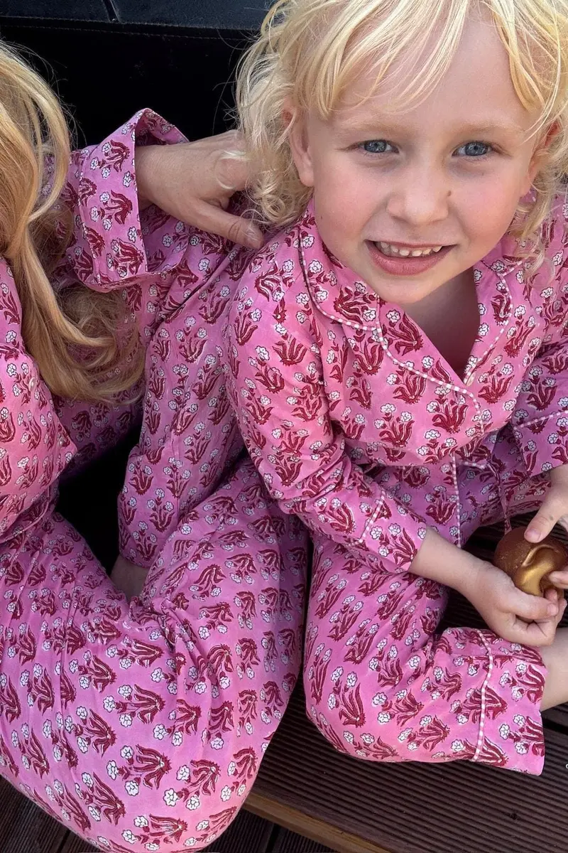 Sissel Edelbo x Molly&My - Nuit MINI Pyjamas Set SE 2118 - Pink Rose