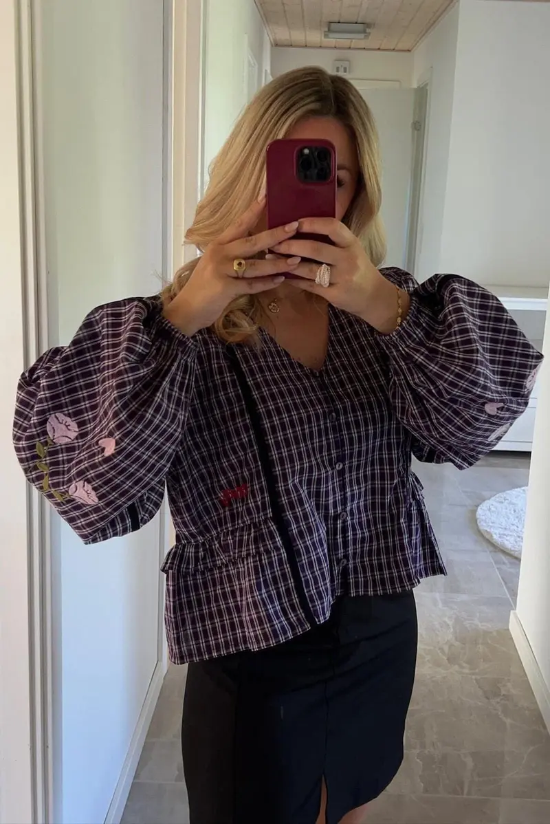 Sissel Edelbo x Molly&My - Veda Top SE 2116 - Purple Checks