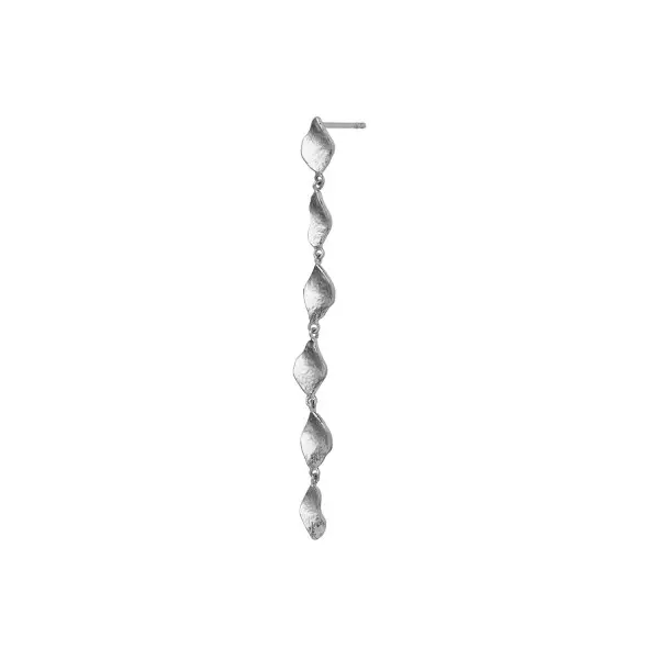 Six dangling ile de l'amour long earring silver