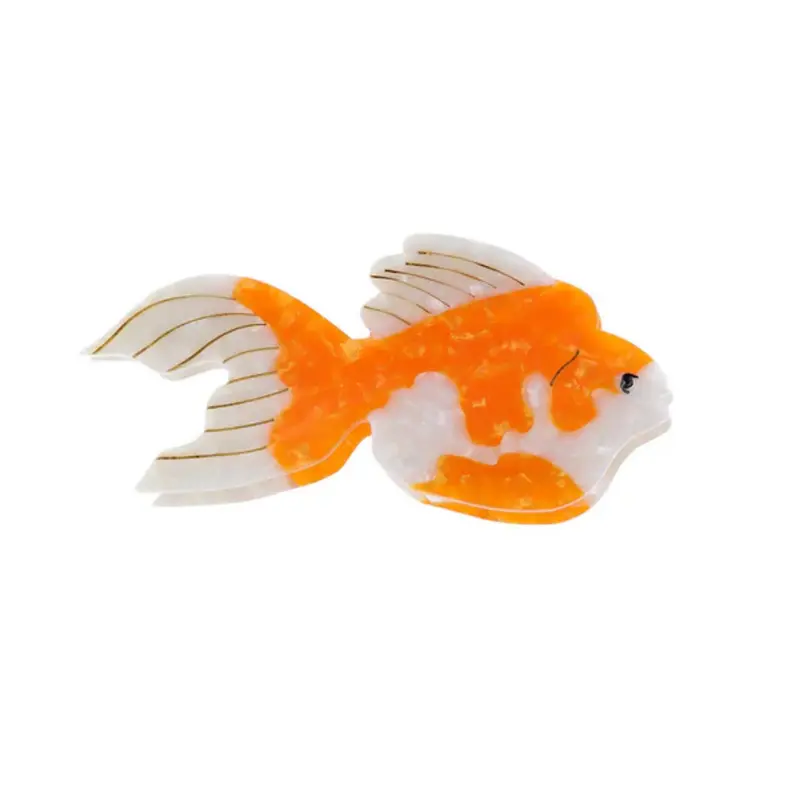 Slørhale Hårklemme / Orange/Hvid