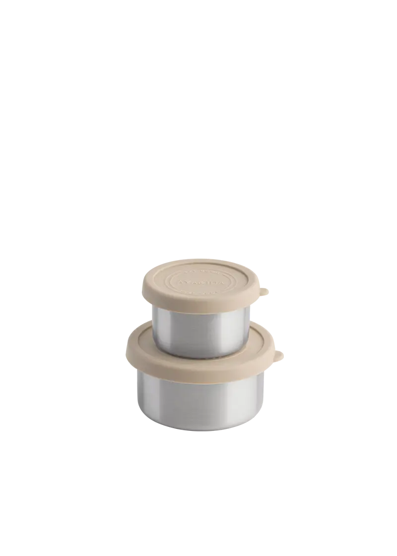Snack Containers, Cream Beige