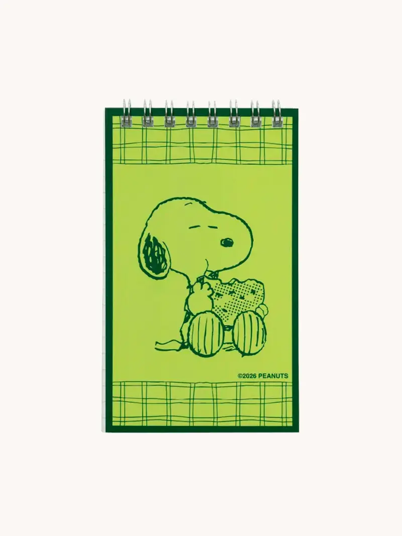 Snoopy Notesbog Grøn