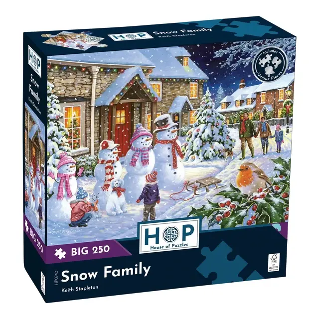 Snow Family 250 XL brikker puslespil fra House of Puzzles