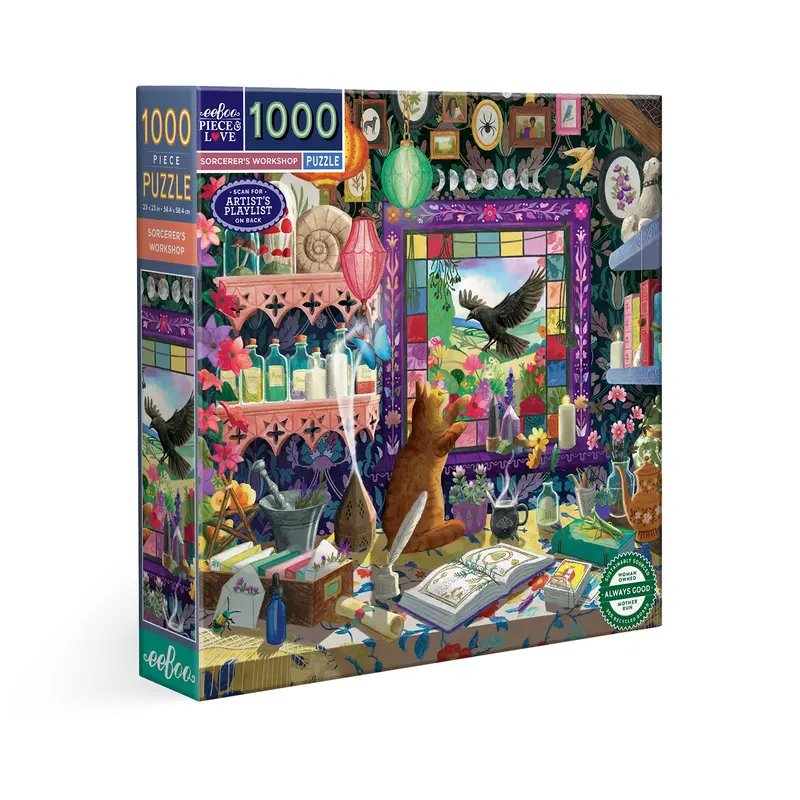 Sorcerer's Workshop 1000 brikker puslespil fra eeBoo