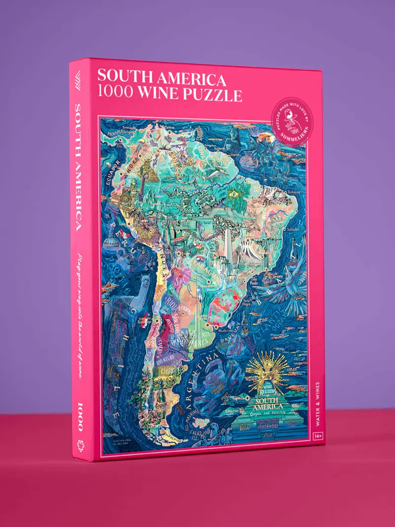 South America Vinpuslespil 1000 brikker Water & Wines