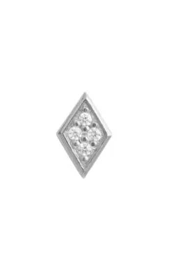 Stine A - Miss Harlekin Earring With Stones Silver - Single 1428-00-S