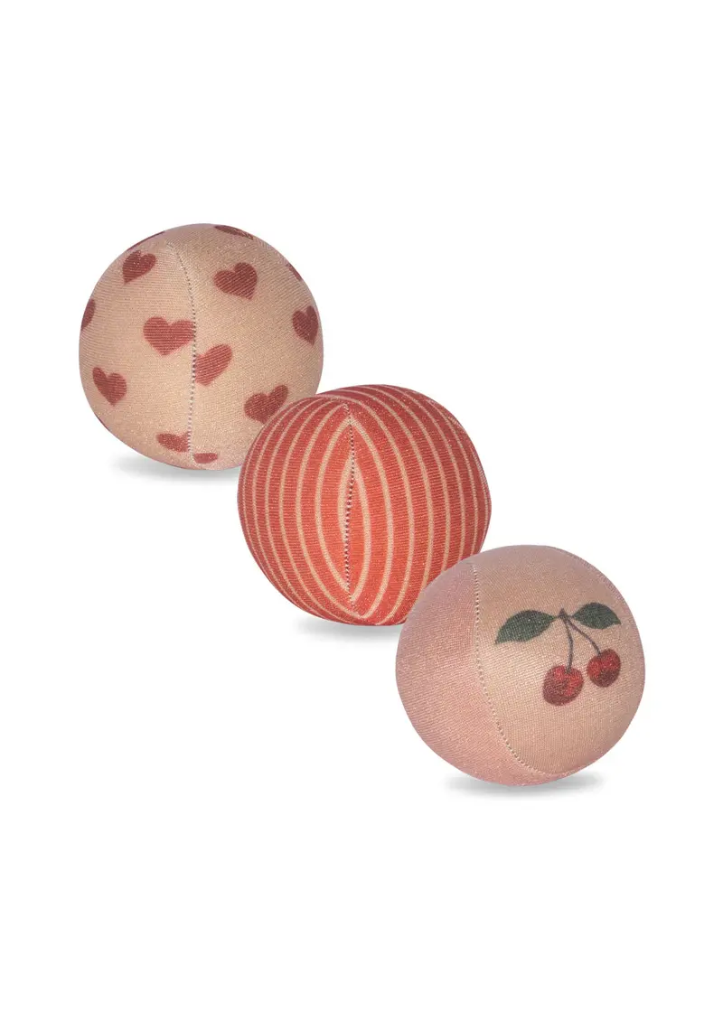 Strandbolde, Cherry, 3 stk.