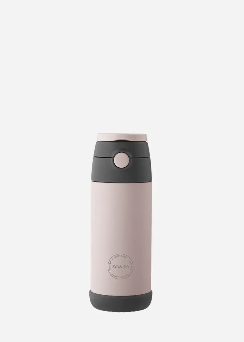 Straw Bottle til børn, Soft Rose