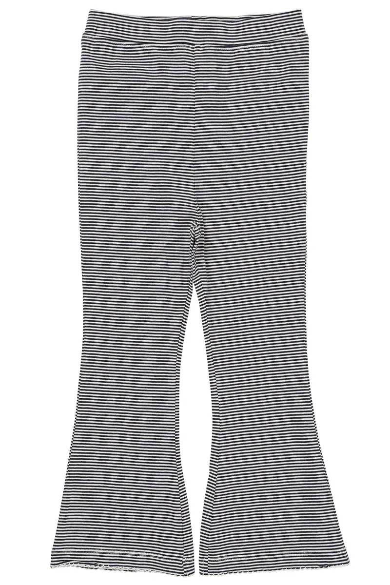 Striped Flare Pant - Navy / Cream Stripe