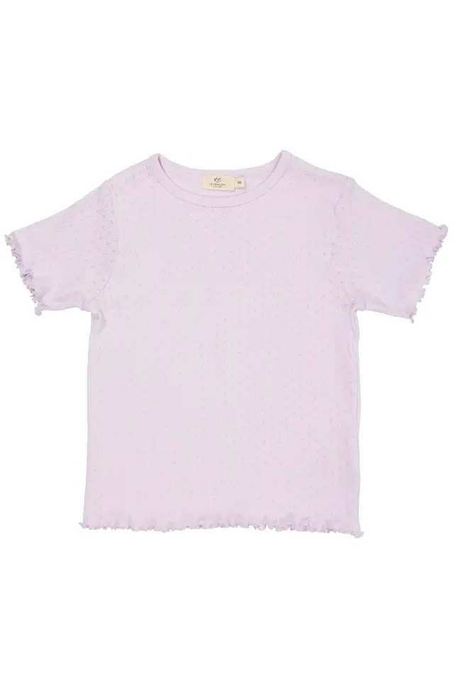 Summer pointelle t-shirt - lavender