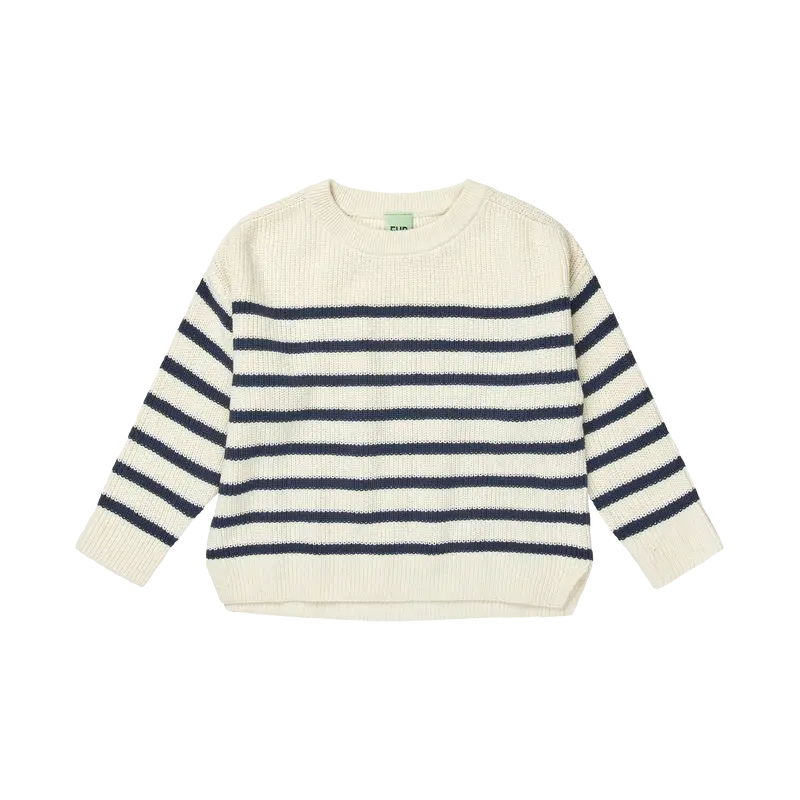 SWEATER, ECRU/DARK NAVY, SS25