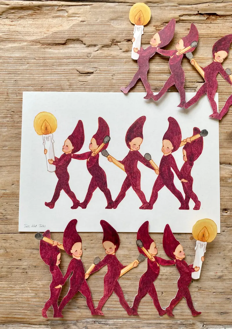Tall Hat Tales - Hand-painted Christmas Elves