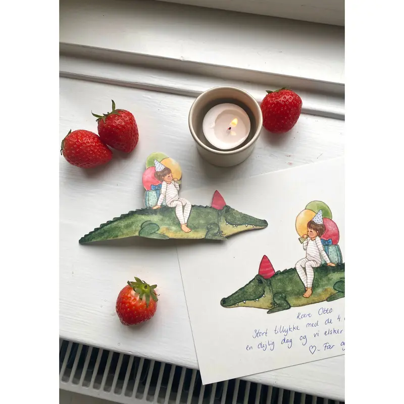 Tall Hat Tales - Hand-painted Crocodile