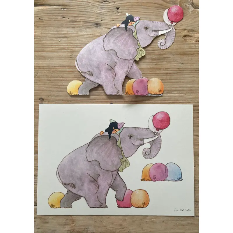 Tall Hat Tales - Hand-painted Elephant