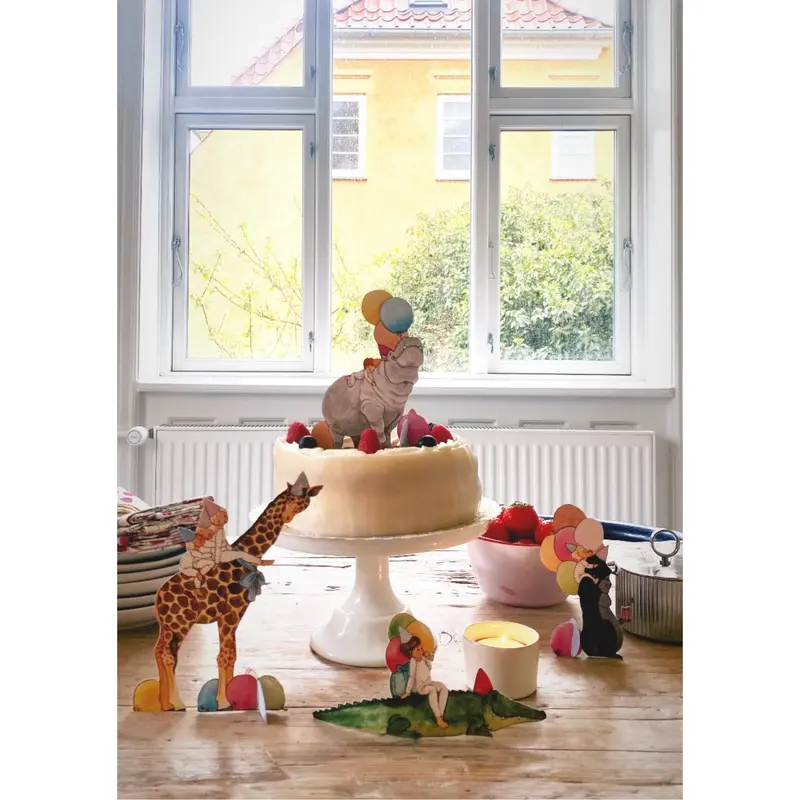 Tall Hat Tales - Hand-painted Hippopotamus