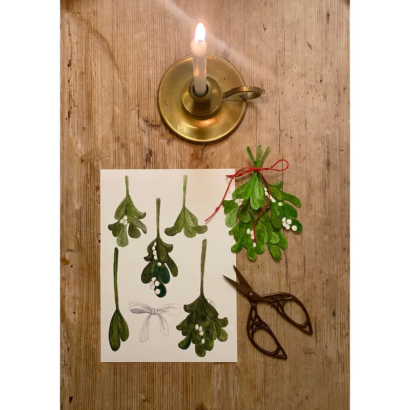 Tall Hat Tales - Hand-painted Mistletoe