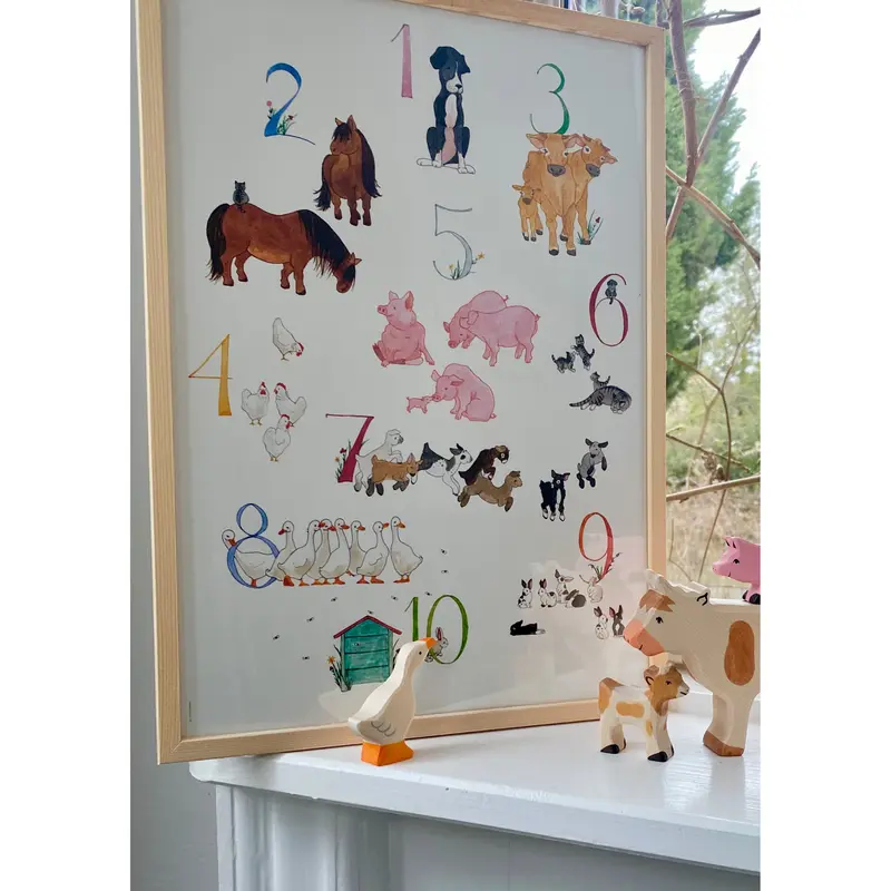 Tall Hat Tales - Hand-painted Numbers Poster - 50 x 70 cm