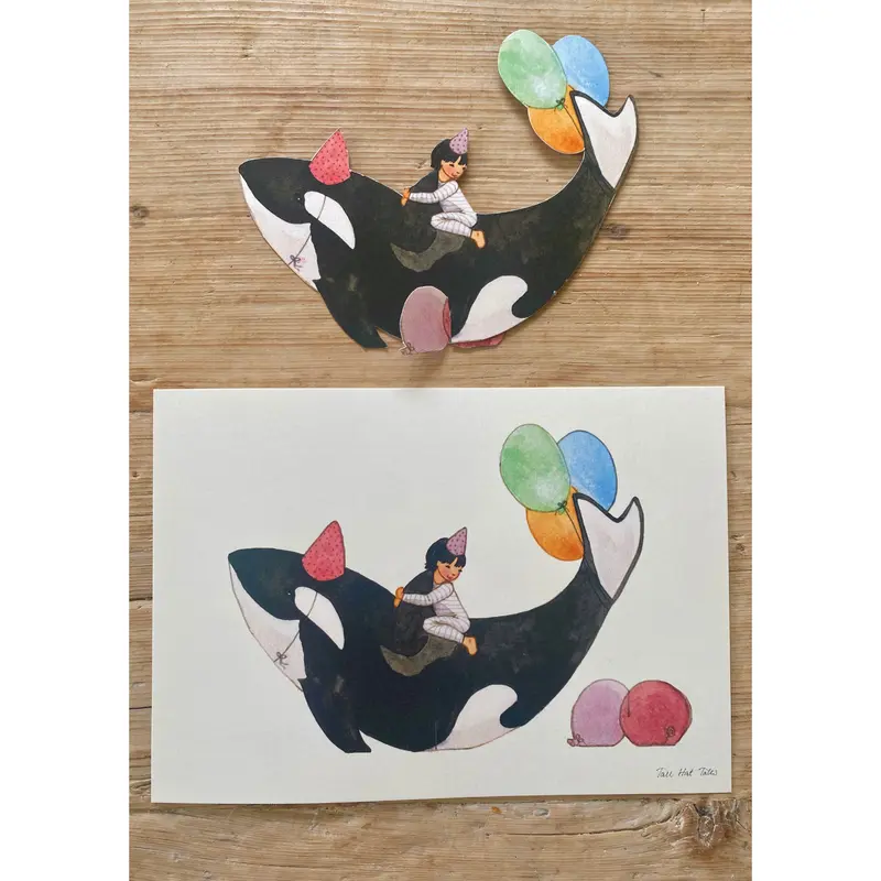 Tall Hat Tales - Hand-painted Orca