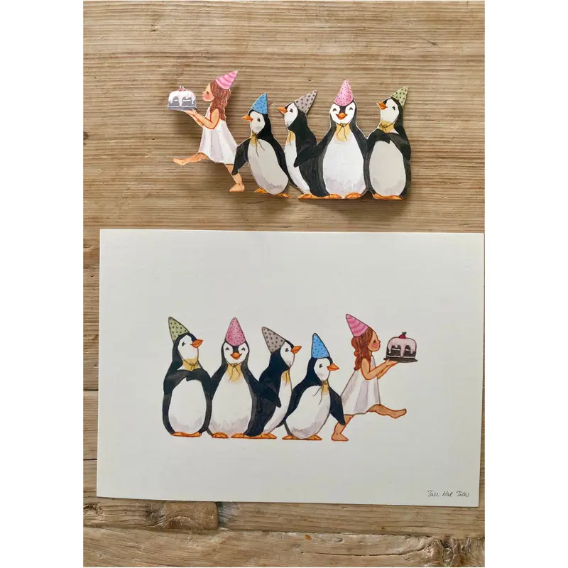 Tall Hat Tales - Hand-painted Penguins
