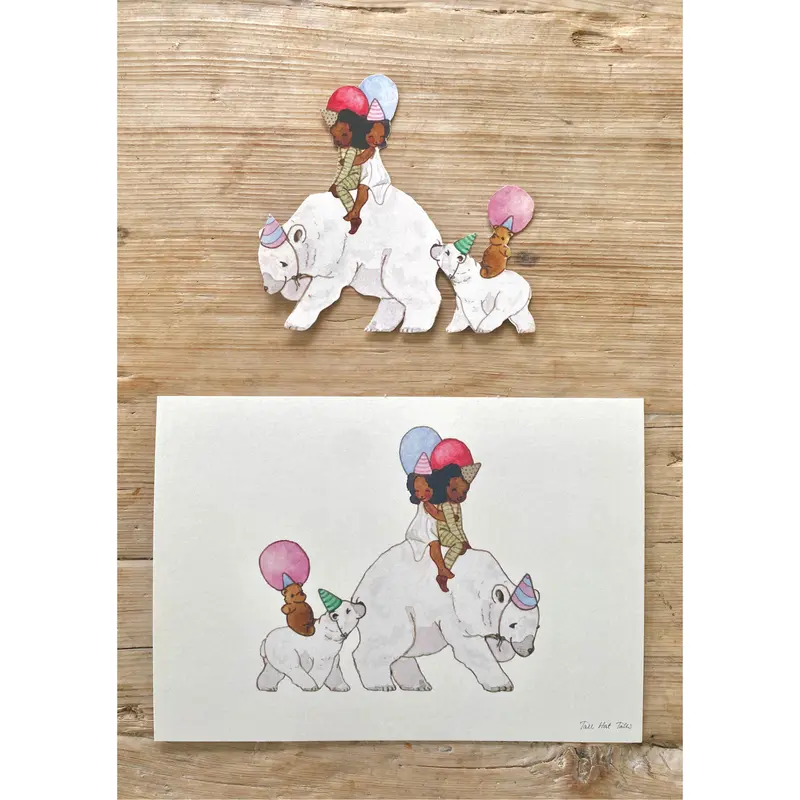 Tall Hat Tales - Hand-painted Polar Bear