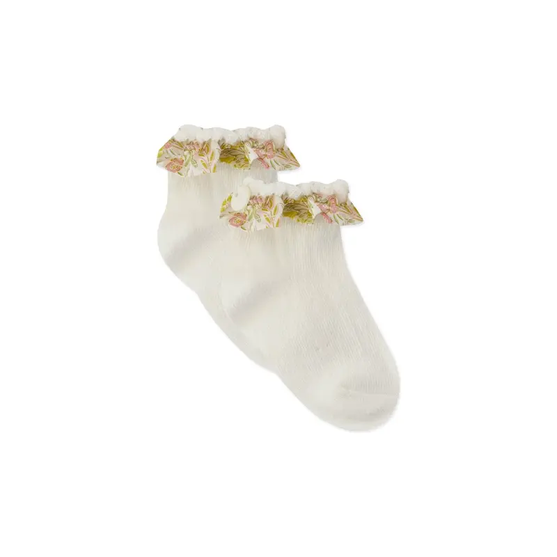 Tartine et Chocolat Liberty Ruffle Socks - Off-White