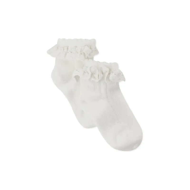 Tartine et Chocolat Ruffle Socks - White