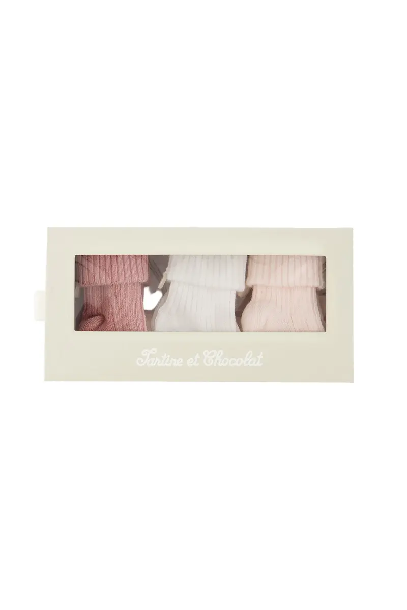 Tartine et Chocolat Socks Gift Set - Light Pink