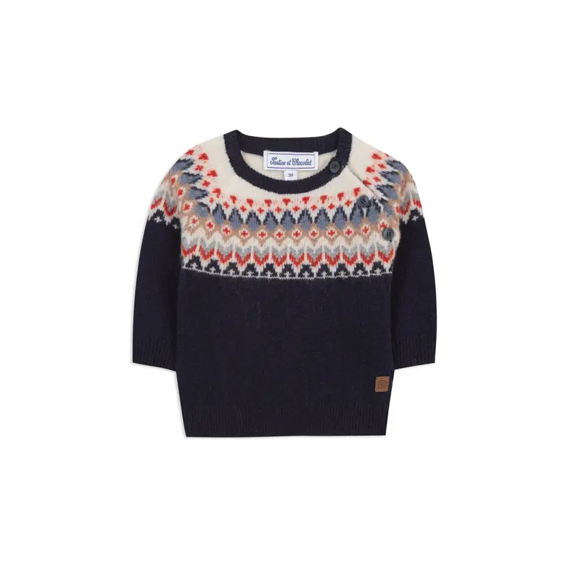Tartine et Chocolat Wool Sweater - Navy