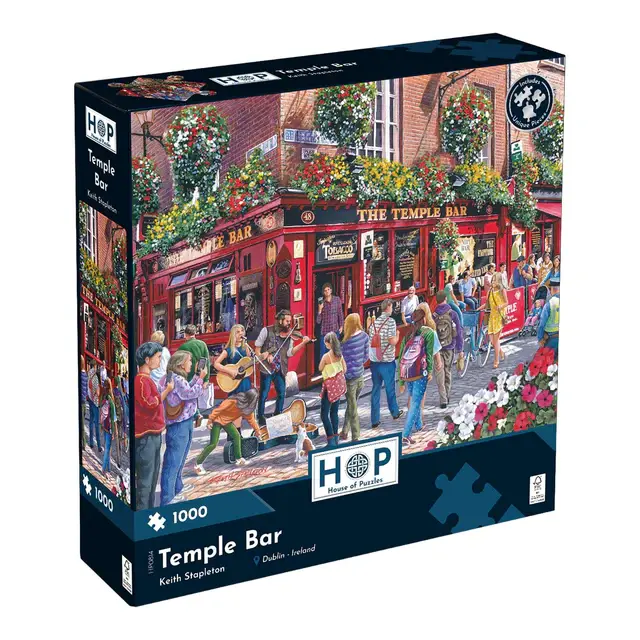 Temple Bar 1000 brikker puslespil fra House of Puzzles
