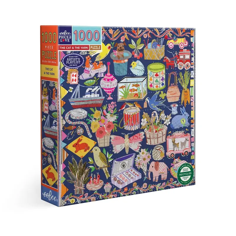 The Cat & The Yarn 1000 brikker puslespil fra eeBoo