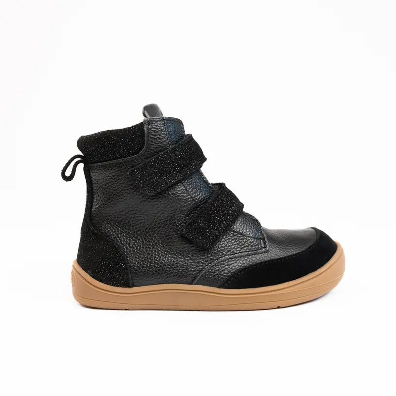 Theo Black Glitter Barfodsvinterstøvle