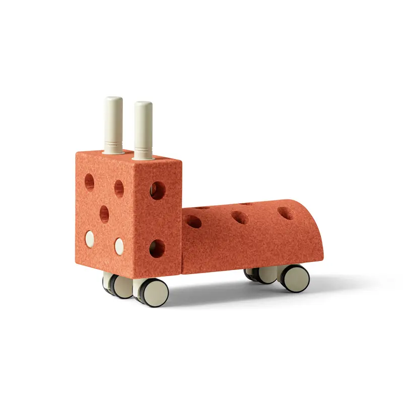Tiny ride, gåbil, Orange / Dusty green