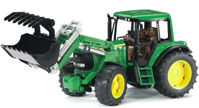 Traktor, John Deere med frontlæsser