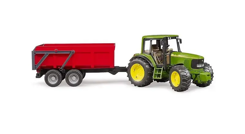Traktor, John Deere med tippelad
