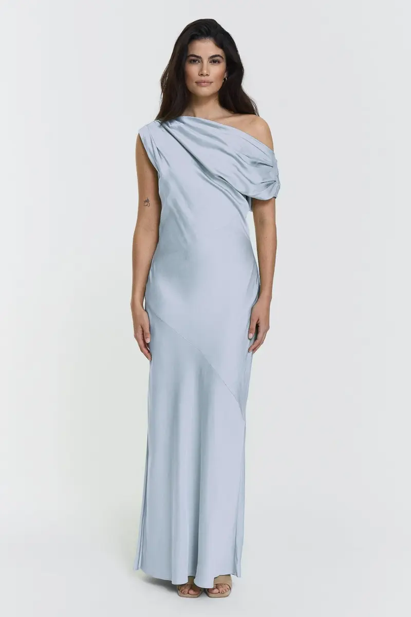 Twist & Tango - Ttvanessa Satin Dress - 50 - Pale Blue
