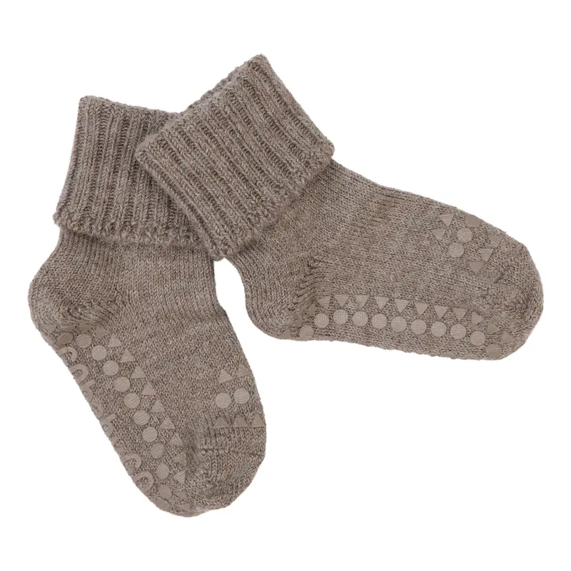 Uldsokker, alpaca, walnut