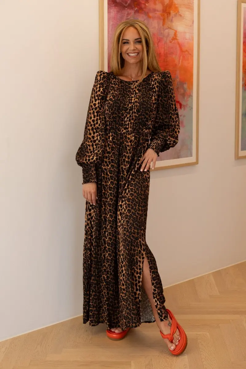 Valentin Studio - Dear LS dress - Leopard