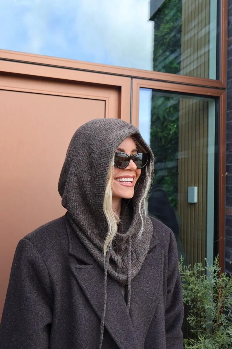 Valentin Studio - Knitted Balaclava - Brown Melange