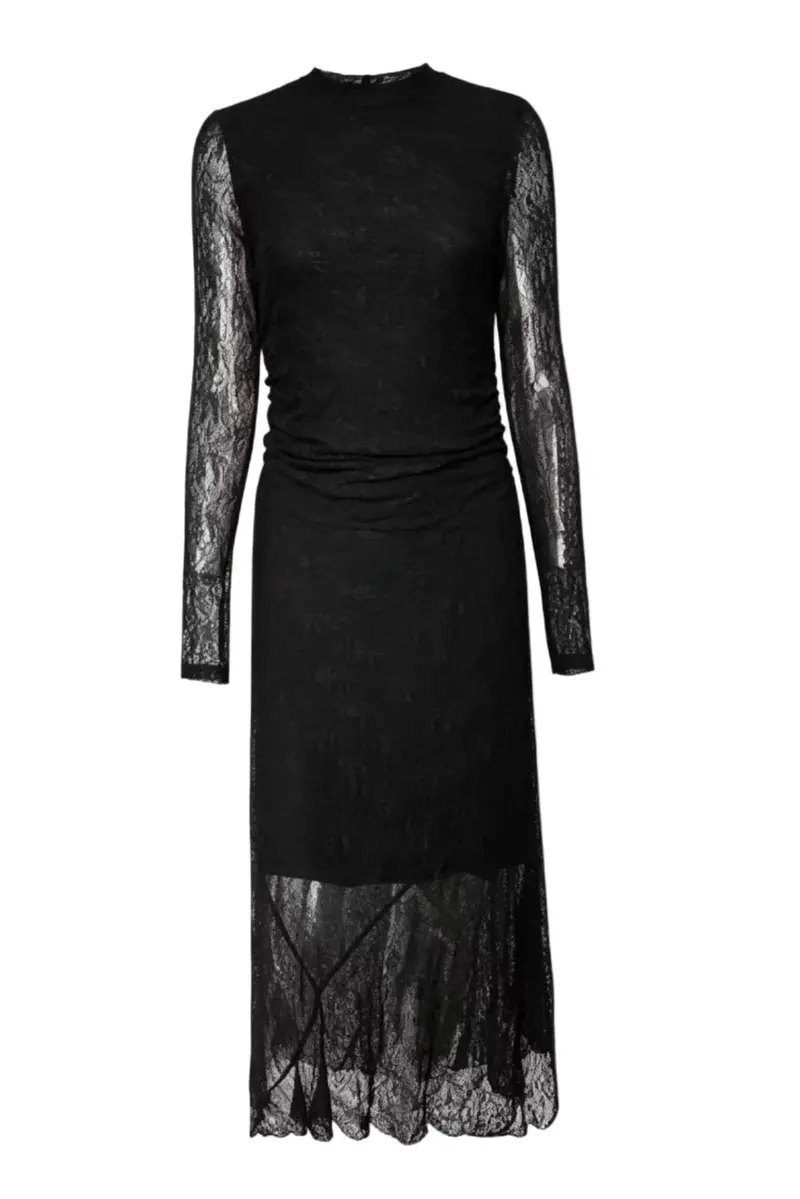 Valentin Studio - Lace Dress Ch162968e - Black