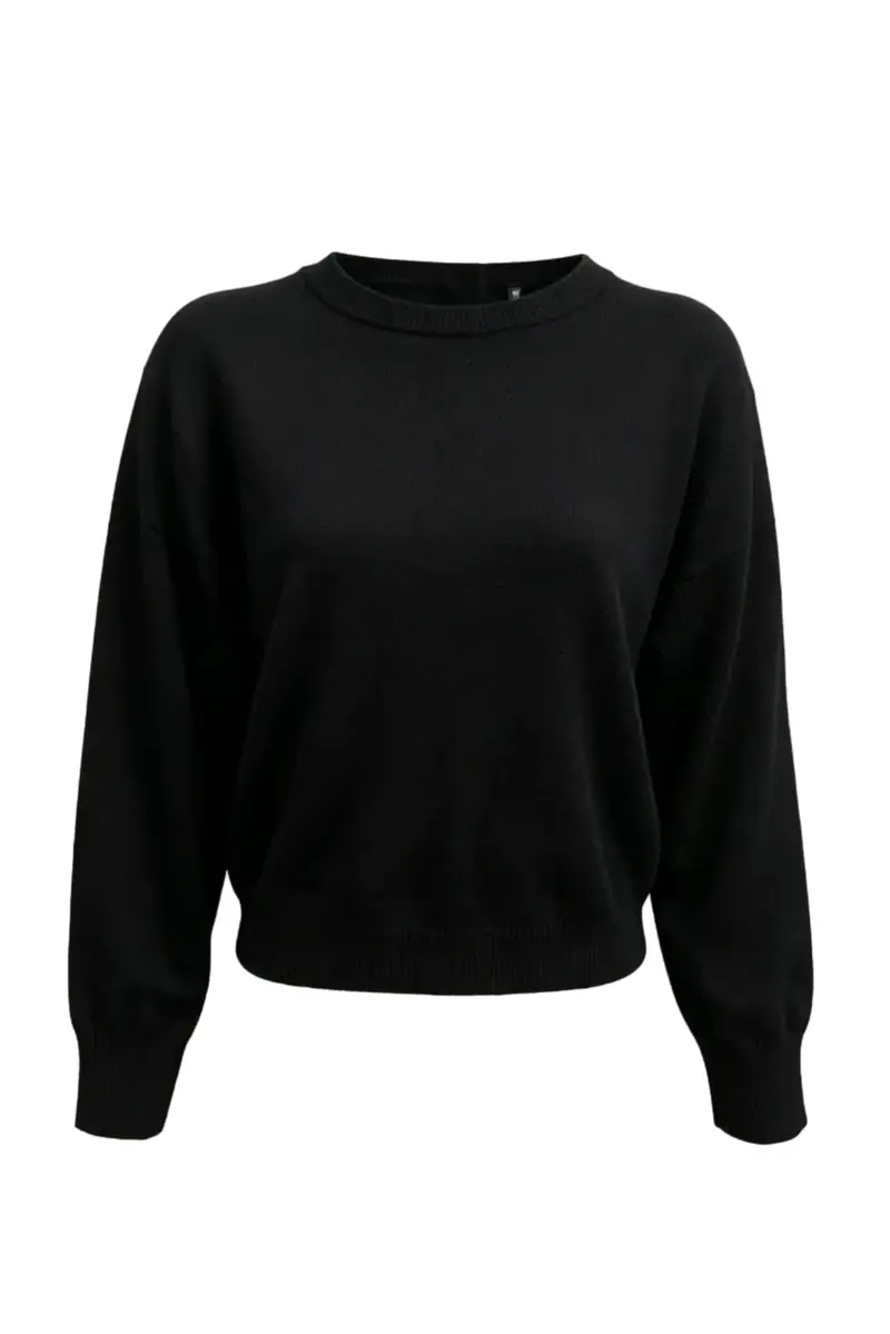 Valentin Studio - Stribe Button Knit Ch171077b - Black