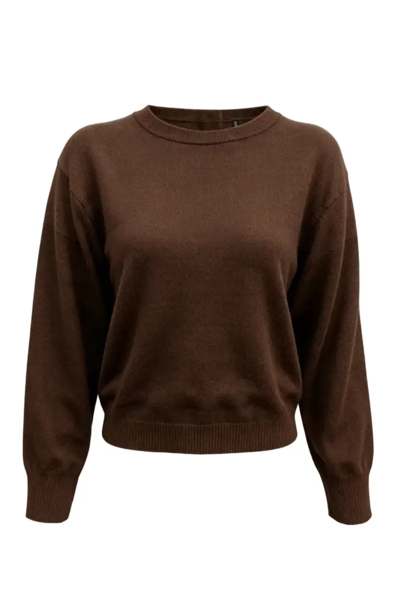 Valentin Studio - Stribe Button Knit Ch171077b - Dark Brown