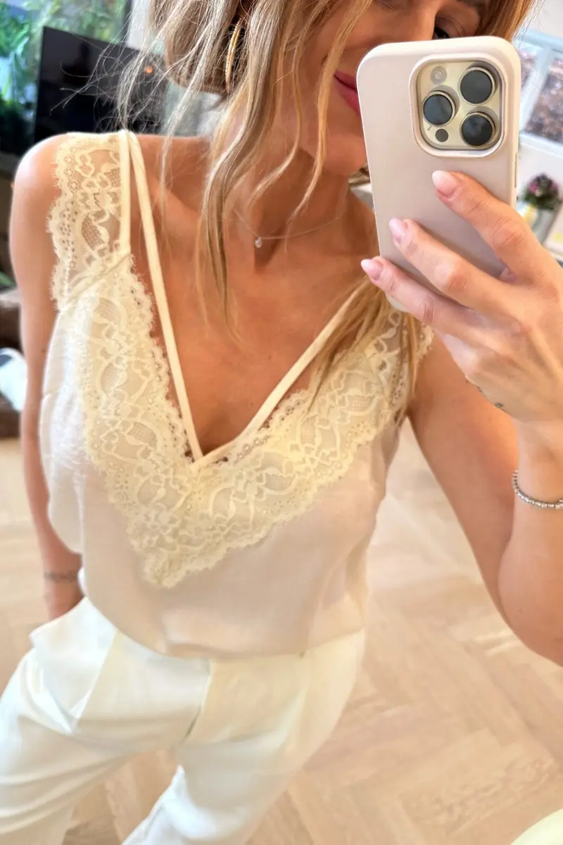 Valentin Studio - String Top - Creme