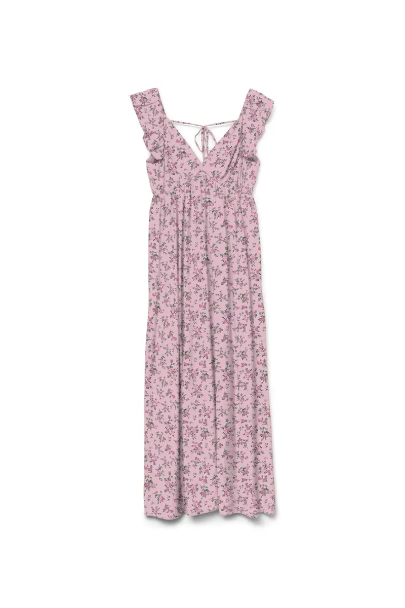 Vero Moda - Vmjosie Sl Ankle Frill Dress - 5014970 Pink-A-Boo Pink Molly